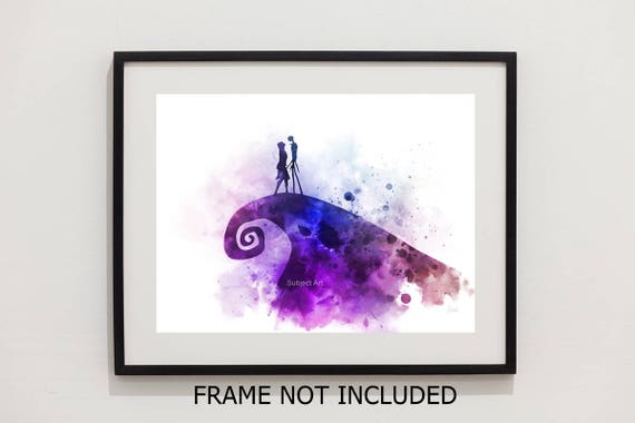 Nightmare Before Christmas inspired ART PRINT illustration