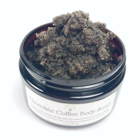 Chocolate Coffee body scrub organic exfoliating scrub cocoa