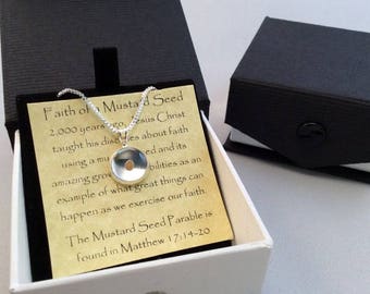 Between Vacations Sale! Mustard Seed Necklace, Faith Jewelry