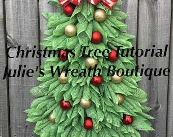 Christmas Tree Tutorial, DIY, Christmas Wreath Tutorial, Video Tutorial, Make Your Own Wreath, Christmas Tree