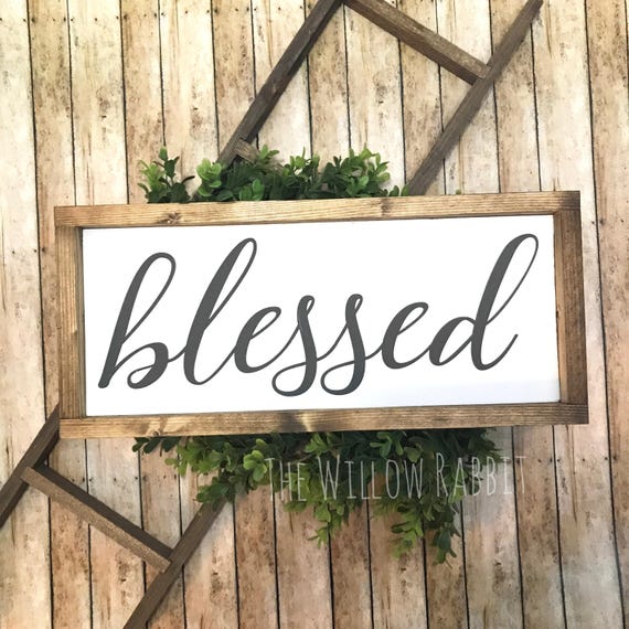 Blessed Farmhouse Decor Thankful Rustic Decor Blessed