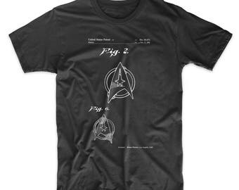 Star Trek Star Fleet Insignia Patent T Shirt, Geek Gift, Nerd Alert, Star Trek Shirt, Star Trek Gifts, Fathers Day Gift, PP0544