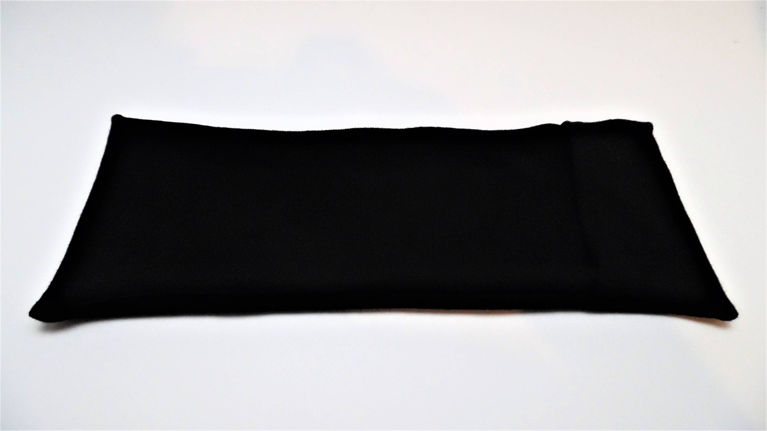 Yoga eye pillow cover solid black jersey machine washable