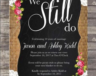 We Still Do Vow Renewal Wedding Invite We Still Do Vow Renewal Wedding Invite