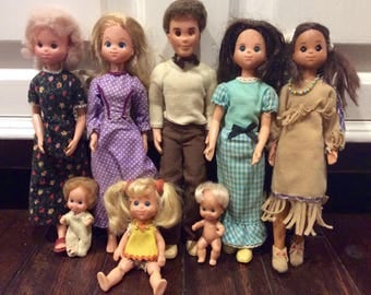 1970s Sunshine Family/Star Spangled Dolls by Mattel, Vintage Mattel Dolls, Sunshine Family Dolls, Star Spangled Dolls, Vintage Barbie Dolls