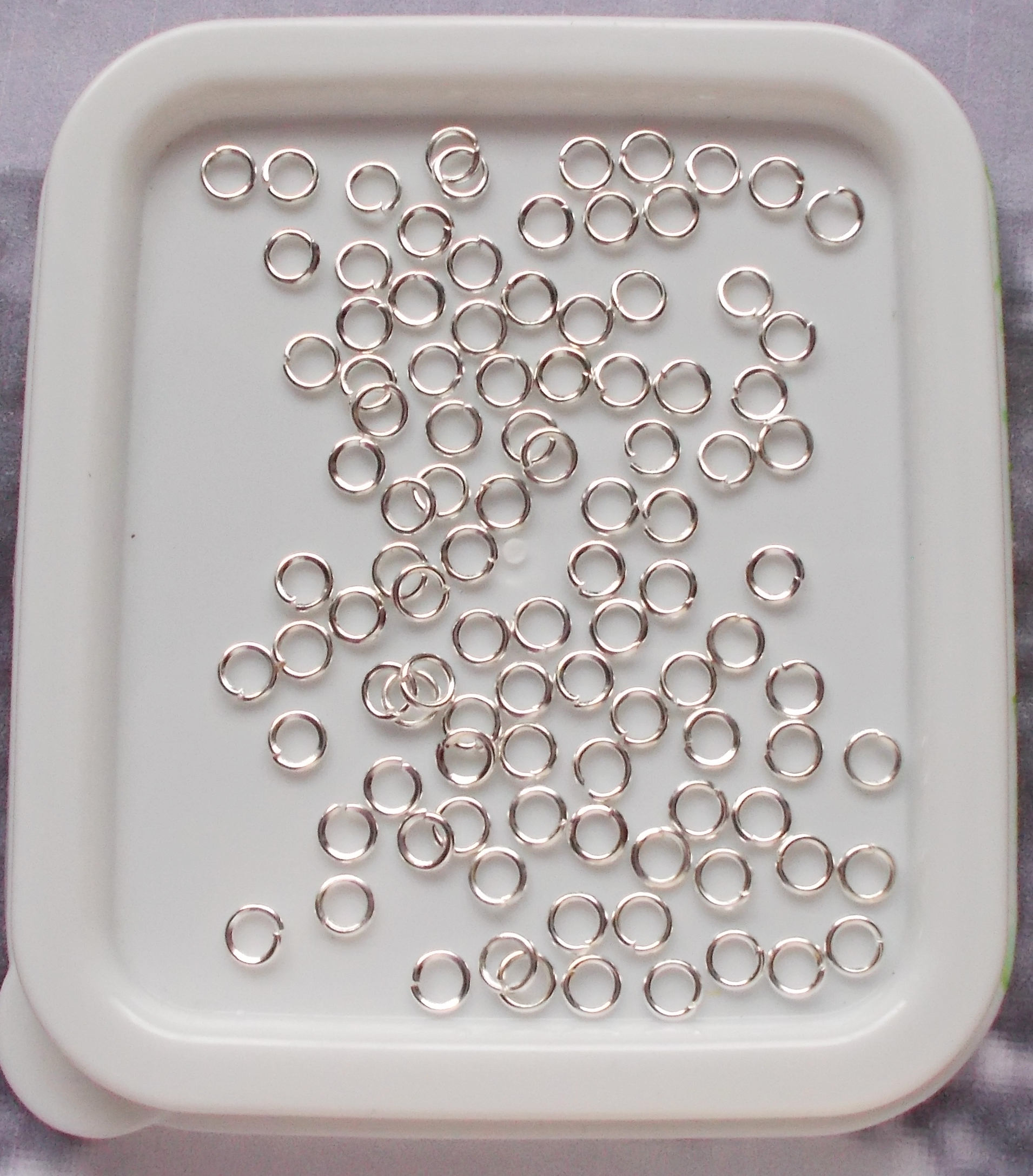 100 Silver Plated Open 3mm Jump Rings, Beading Supplies, DIY Projects