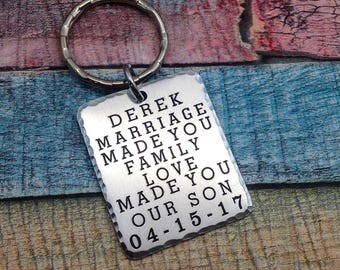 Wedding gift for son in law, Adoption Gift, Blended Family Gift, Step Son Gift, Adoptive Parent Gift to son, Son In Law Gift, Engraved