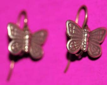 1 New Pair Sterling Silver Butterfly Earrings Ear Rings For Charms Nice Quality *Make an Offer*Offers Available On ALL Items*