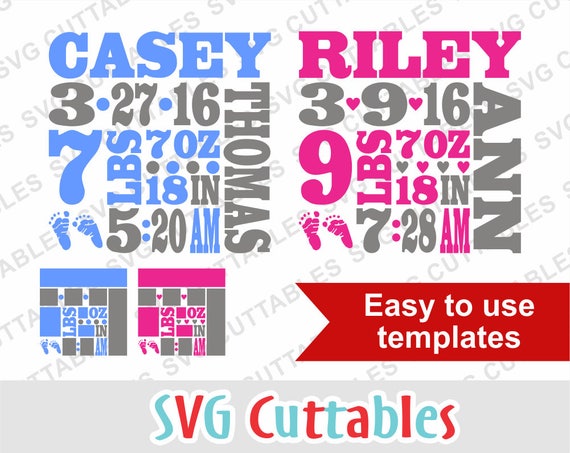 Free Free 255 Template Svg File Baby Stats Svg Free SVG PNG EPS DXF File