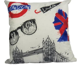London Tourist British Scene - Pillow Cover
