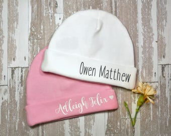 Baby Hat with Name, Personalized Baby Hat