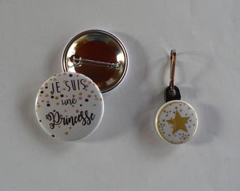 Badge 38mm Vive la Récré Renard.