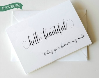 To my Bride on our wedding day Card, To my Bride Card, Wedding Day Card Bride, Bride Card, Simplicity Collection _ HON01