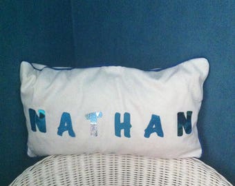 Personalized name pillow cover
