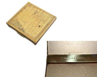 Vintage Cigarette Case // Gold Tone Cigarette Holder Made in England