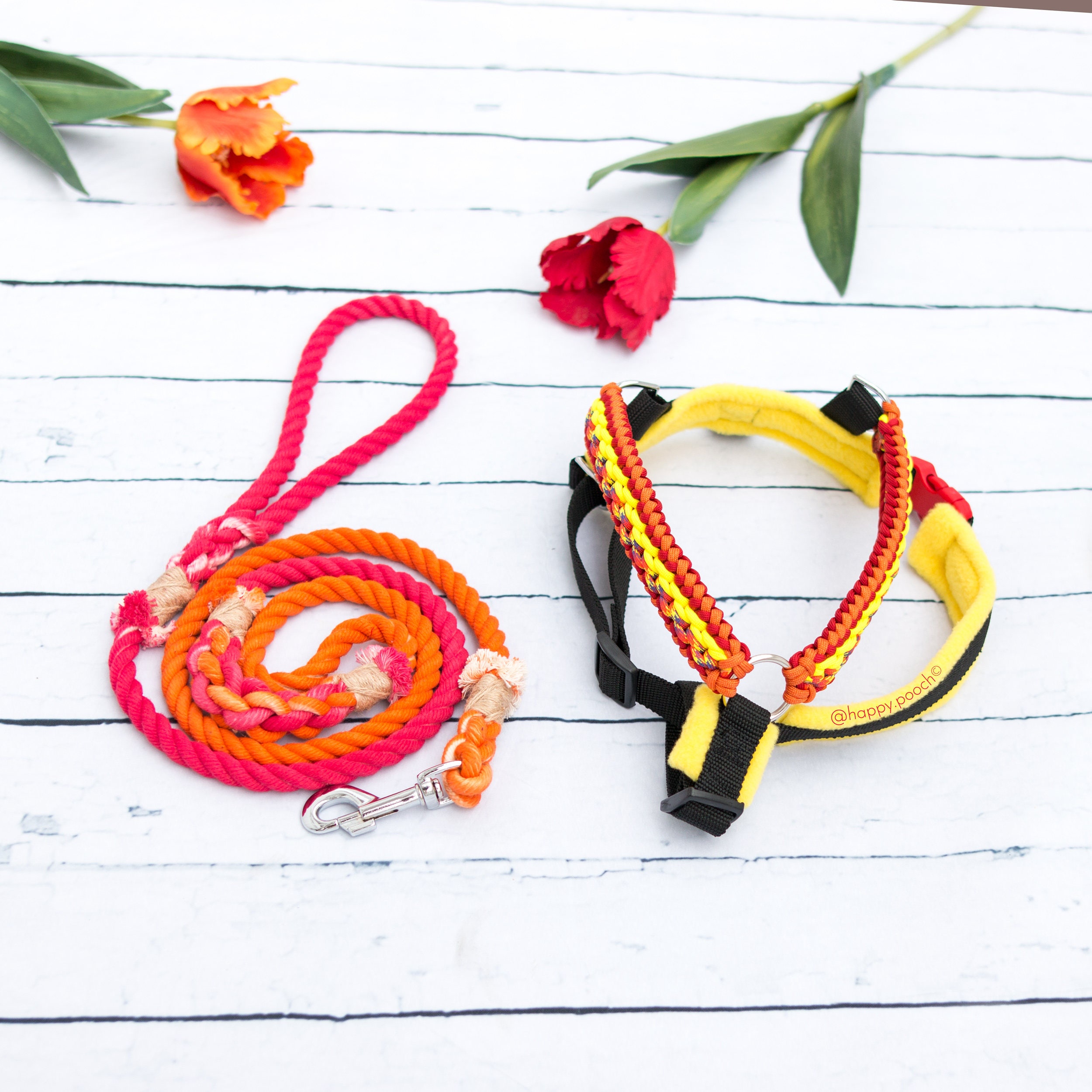 Adjustable Paracord Dog Harness Fleece Padded Harness Custom