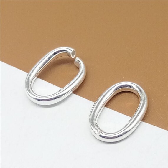 10 Sterling Silver Oval Jump Rings Open or Closed 925 Silver