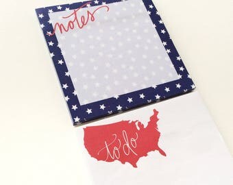 SALE USA Sticky Note Pads Set • Target Dollar Spot • Target One Spot • Post it • Sticky note pads • America, USA, To Do, Notes