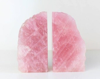 rose quartz book ends rose quartz book ends