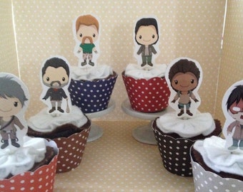 The Walking Dead Party Cupcake Topper Decorations - Set of 10