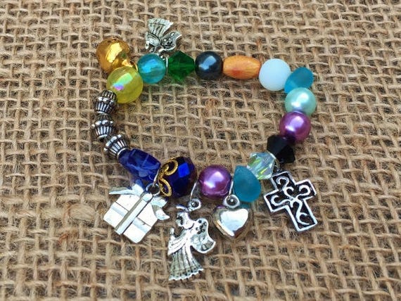 Christmas Nativity Story Beaded Charm Bracelet Christian