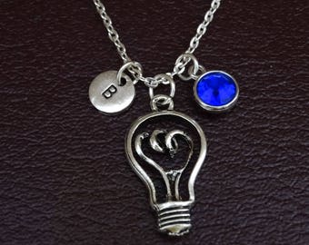 Light Bulb Necklace, Light Bulb Charm, Light Bulb Pendant, Light Bulb Jewelry, Lightbulb Necklace, Lightbulb Charm, Lightbulb Jewelry