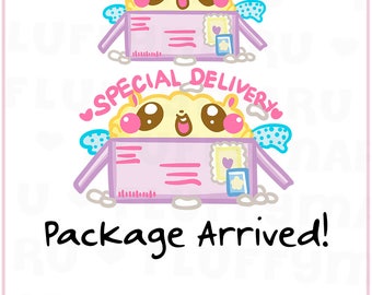 Special Delivery Fluffy || Planner Stickers, Cute Stickers for Erin Condren (ECLP), Filofax, Kikki K, Etc. || SFS156