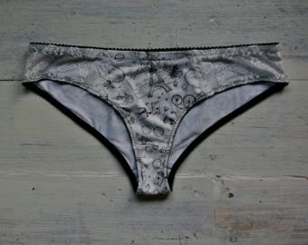 Shape khaki lace french panties printable