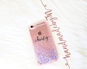 Personalized Glitter Phone Case X/5/5s/SE/6/6s/6s/7/8 plus iPhone case Samsung Galaxy Note 8 note 5/s6 edge Plus/S7/S8+ Google pixel 2 xl