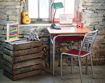 School desk and Bistro Chair.