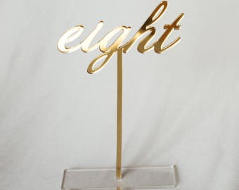 Mirror acrylic Table Numbers, Wedding Table Numbers, Wedding Table Numbers Set, Wedding Table Decor, Table Numbers,
