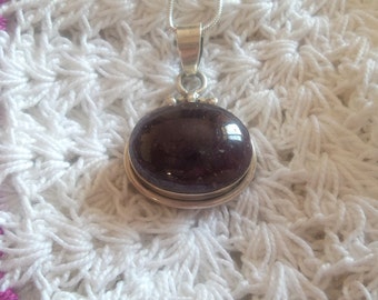 Heavy Genuine Precious Red Ruby solid 925 Sterling Silver Pendant - July Birthstone - Anniversary gift, Mother's/Daughter Gift, Gift for Her