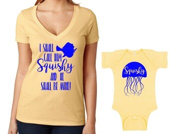 I Shall Call Him Squishy And He Shall Be Mine Shirt Set-Finding Nemo-Finding Dory-Squishy Shirt Set-Mommy and Me-Daddy and Me