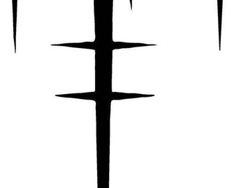 marilyn manson tall double cross decal vinyl sticker