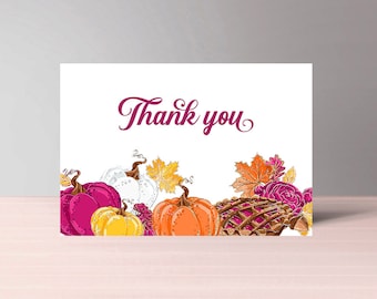 Fall thank you card Etsy