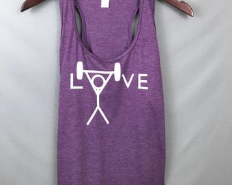 Weightlifting tank top, Crossfit tank top, Olympic lifting tank top, workout tank, workout shirt, Weightlifting shirt, Lifting top, Weights