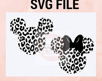 Custom SVG Disney Characters Mickey and Minnie Svg File Cute Cup Decal for INSTANT DOWNLOAD | Disney Princess Bow Svg | Cricut Machine Decal
