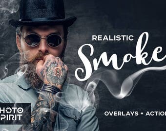 Fog & Smoke Overlay Effect Photoshop Actions — Download Package of Overlays in JPG with quick Actions, Photo Collection, Texture Pack