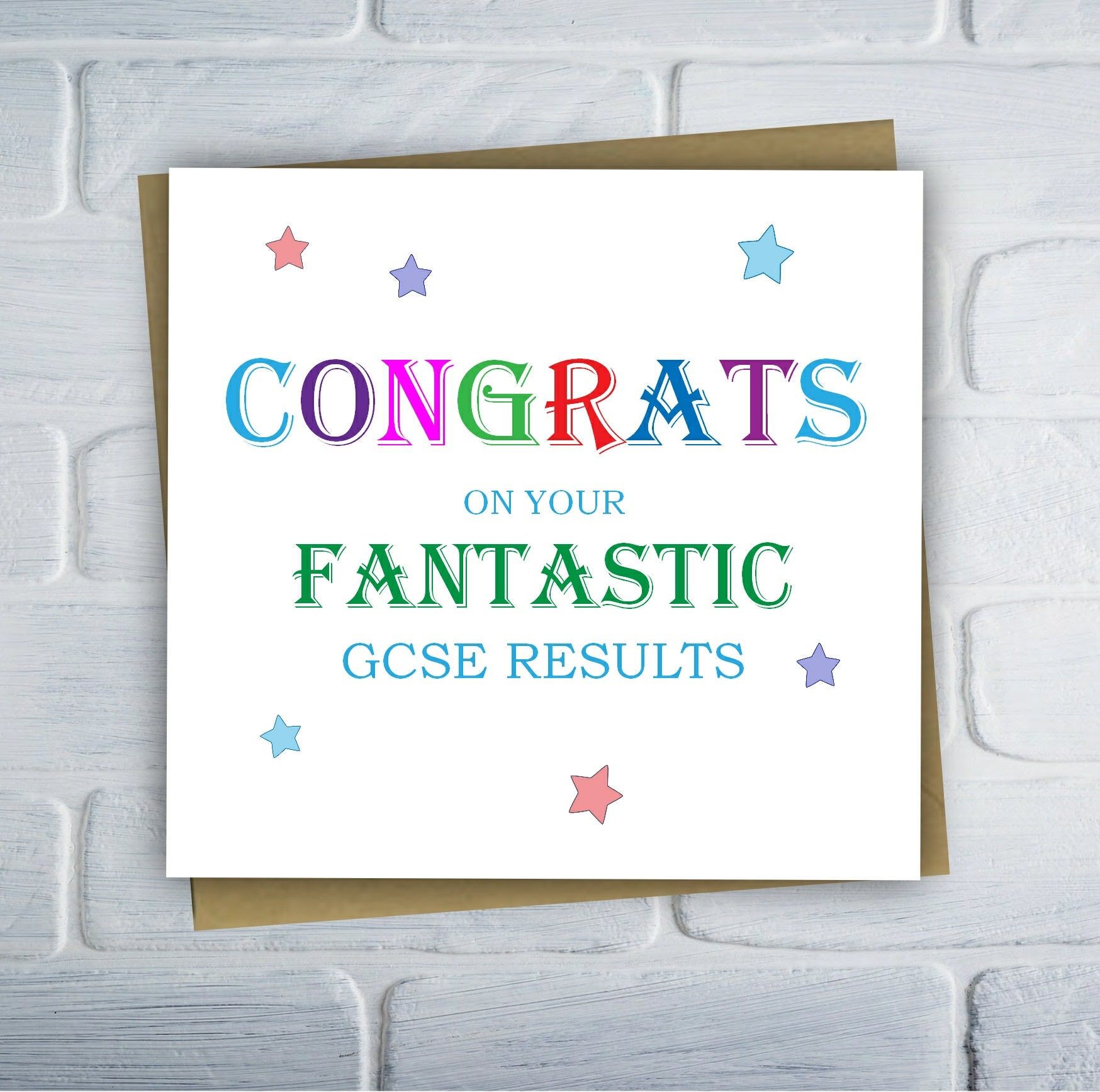 Exam Congratulations Card Well Done Cards GCSE Results Card