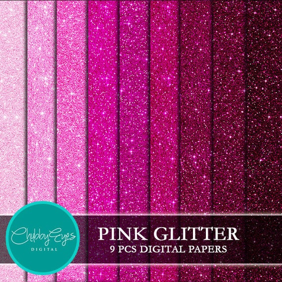 Pink Glitter Digital Papers Scrapbook Papers Pink Sparkles