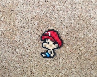 Baby Mario Magnets , Retro Fridge Magnet , Peach Luigi , SNES , GBA , Nintendo Perler , Super Mario Bros , Yoshi's Island , Geek Gift