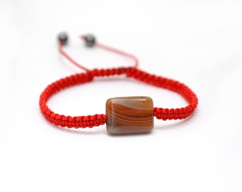 KABBALAH bracelet Agate bracelet Woven bracelet Macrame bracelet Gemstone bracelet Beaded bracelet Friendship bracelet String bracelet