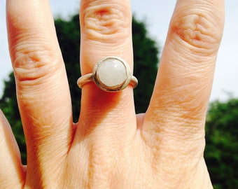 RING ORNATE MOONSTONE 925 Sterling Silver size 8