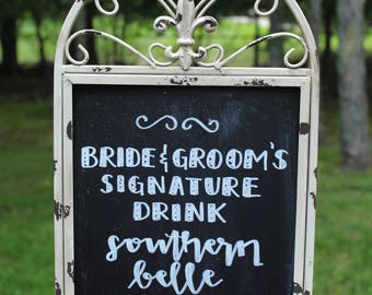 Rustic Chalkboard Easel Sign