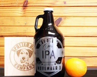Wedding Day IPA 64 oz Custom Growler - Free Shipping