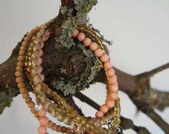 Breacelets ibizastyle brown set of 5