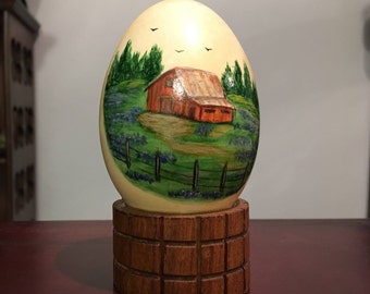 Vintage Painted Egg Farmhouse 1970's