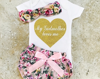 Goddaughter Gifts, Goddaughter Shirts, My Godmother Loves Me, Goddaughter Gifts Baptism, Gift For Goddaughter, My Godmother Loves Me Outfit