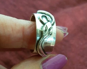 Snake Sterling Silver Ring, Snake Eating Tail Ring, Snake Silver Ring , Sterling Silver Snake Ring, Ouroboros Silver Ring, Gift For Her