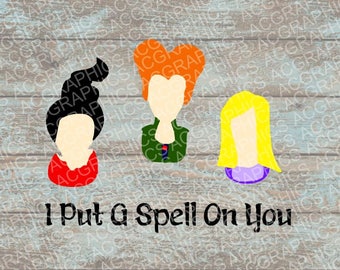 Hocus Pocus SVG, DXF, JPEG, and Studio Downloads